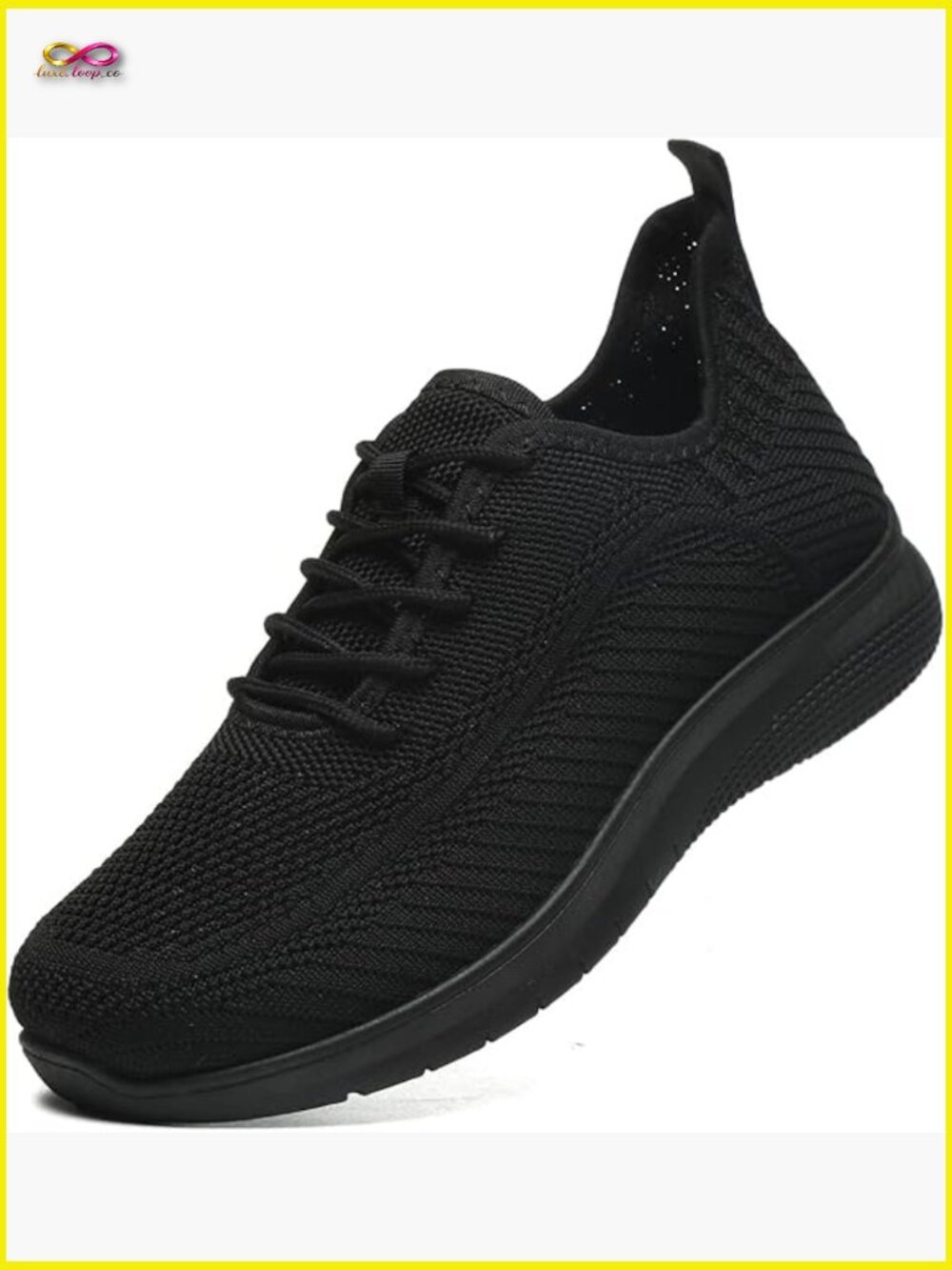 Lightweight Breathable Walking Sneakers Memory Foam Cushioning Non Slip Lace Up